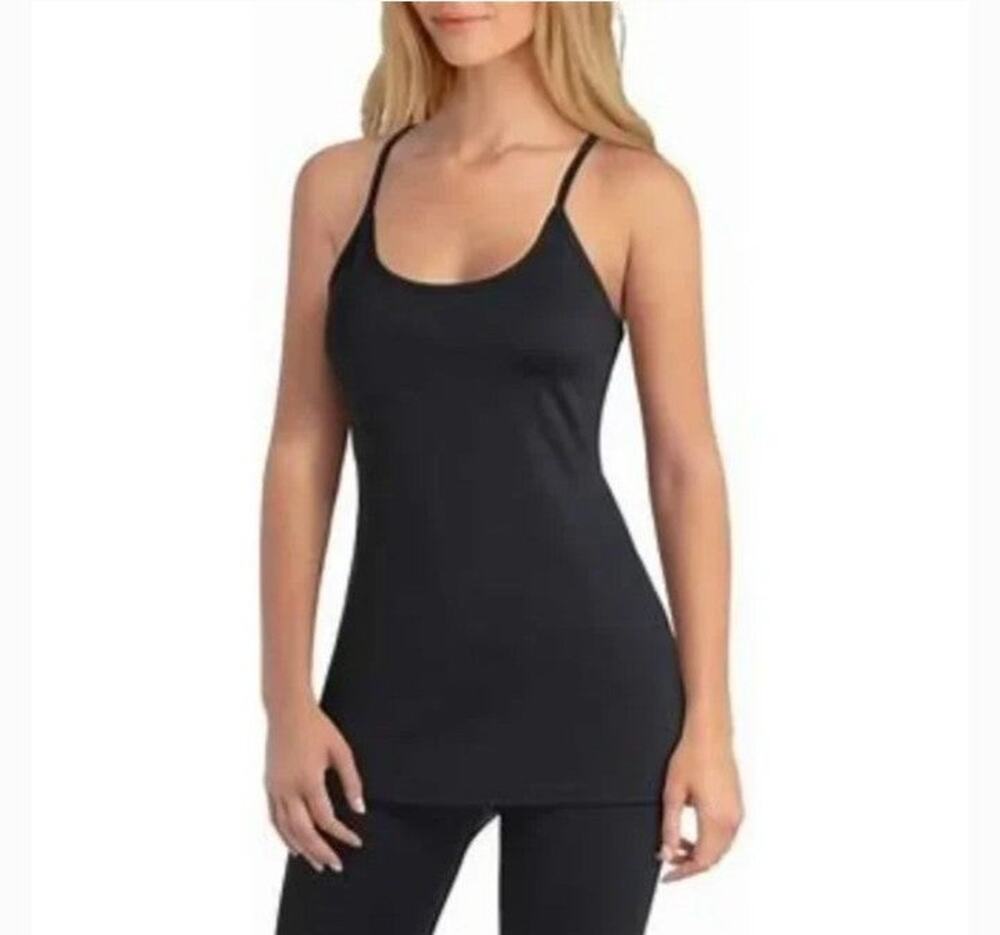 NWT Halston Studio Black Y Back Strappy Tank Top Workout Yoga size M